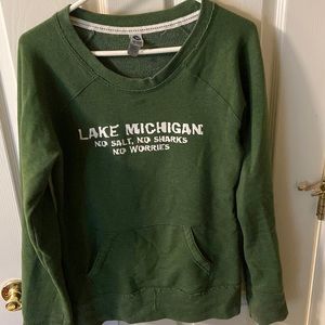 Lake Michigan oversized sweatshirt.